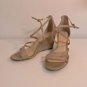 Jessica Simpson Champaign Shimmer Shine Heels